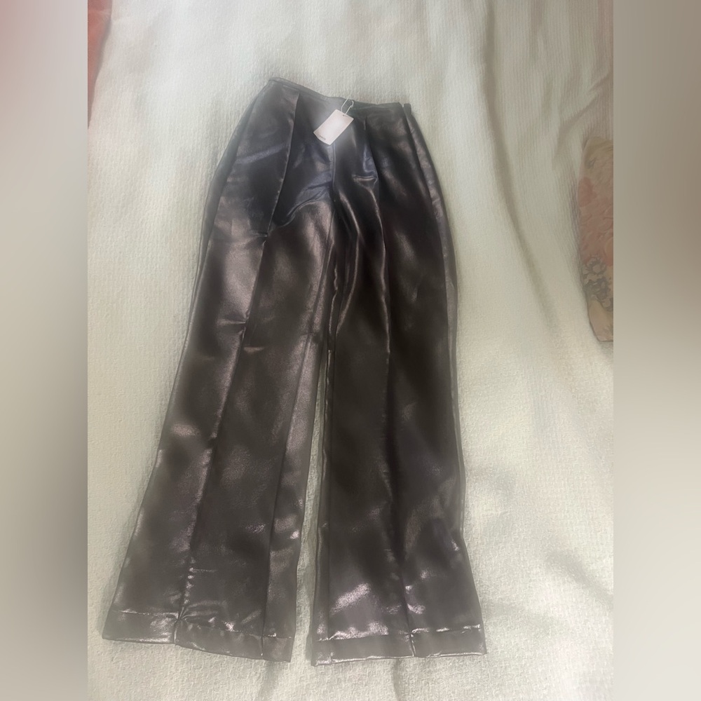 Mango Metallic  Metallic Brown  Pants
